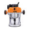Profi Set Alu Präzisionsoberfräse 2400 W TRA001 mit 5 Spannzangen + Fräsplatte Alu + Gratis Fräser Satz 6-tlg. triton
