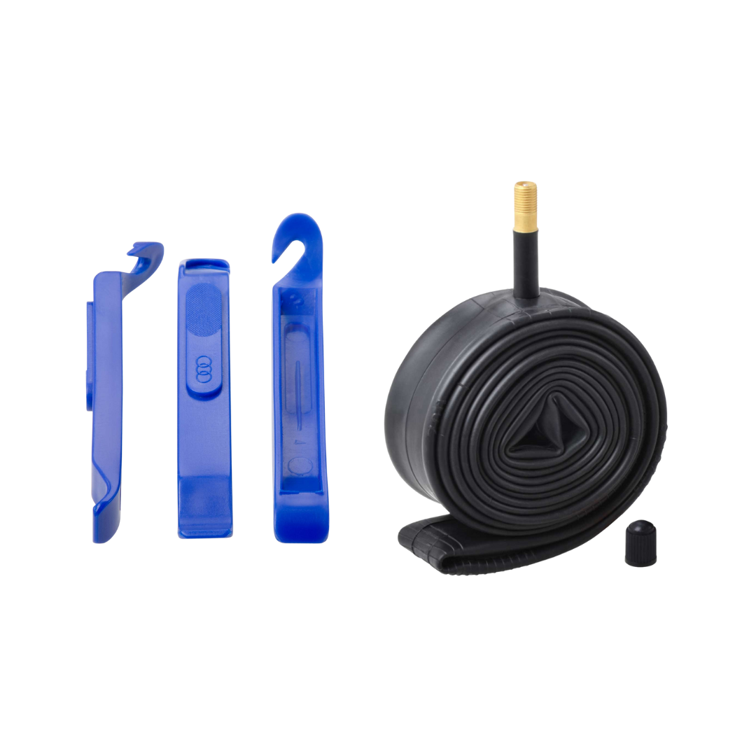 Fahrradschlauch 26" - 27,5" Autoventil + 3 x Reifenheber im Set