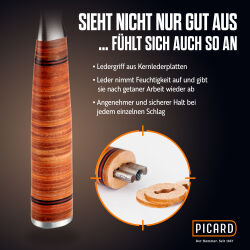 DACHKRONE Set 3 – PICARD Ganzstahl-Latthammer Nr. 790 1/2 & Zimmermannswinkel 180 mm mit Bohrlehre