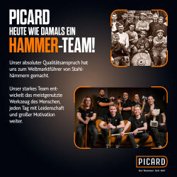 DACHKRONE Set 4 – PICARD Kreuzschweifhammer Nr. 175, Flachzange Nr. 192 & Plastikhammer Nr. 252