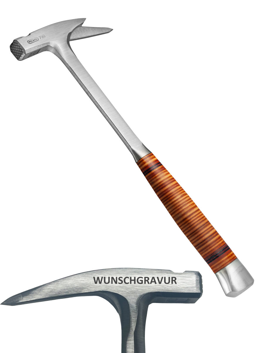 PICARD Ganzstahl-Latthammer lang Nr. 790 geraut mit Lasergravur