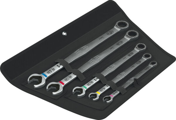 Wera 6007 Joker 5 Set 1 Maul-Ringratschen-Schlüssel 8 - 19 mm lange Ausführung