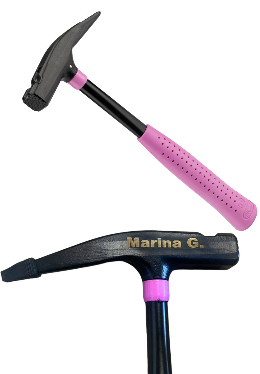PICARD Latthammer Pink Edition 760g Nr. 626M mit Lasergravur geraute Bahn
