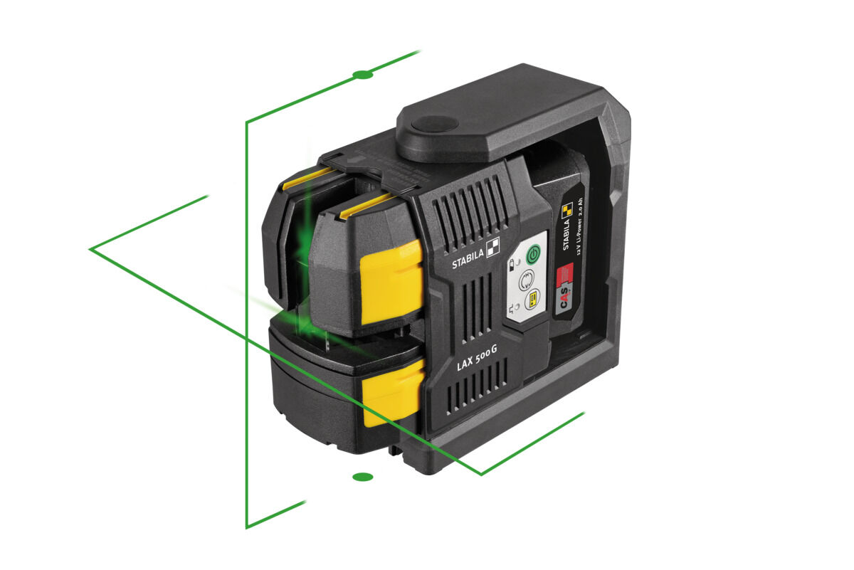 STABILA Kreuzlinien-Lot-Laser LAX 500 G Set mit Akku und Ladegerät 7-tlg.