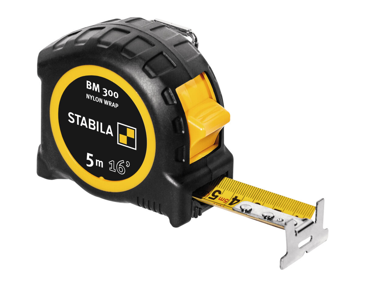 STABILA Taschenbandmaß 5 m (16") cm/inch-Skala BM 300