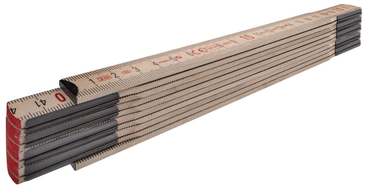 STABILA Gliedermaßstab 2 m Holz naturfarben Type 507 N