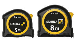 STABILA Taschenbandmaß 8 m metrische 1000-er Skala BM 100