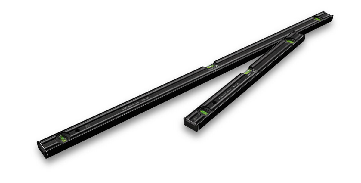 STABILA Wasserwaagen Set 60 cm + 120 cm Dark Shadow Type 80 AS-2 | Gravur möglich