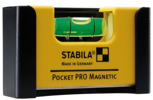 STABILA Wasserwage 7 cm Pocket PRO Magnetic mit Gürtel-Clip