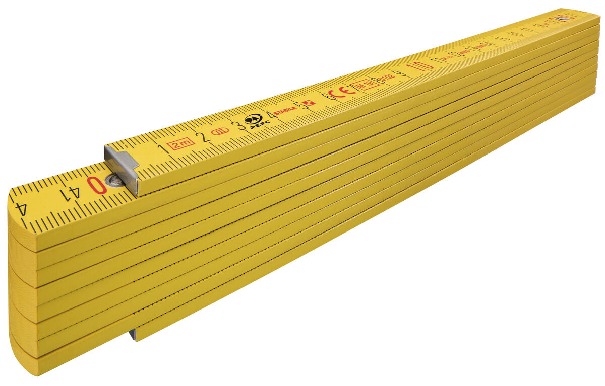 STABILA Gliedermaßstab 2 m Holz Type 407 Gelb