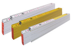 STABILA Gliedermaßstab 2 m Holz Type 717 Weiß/Gelb