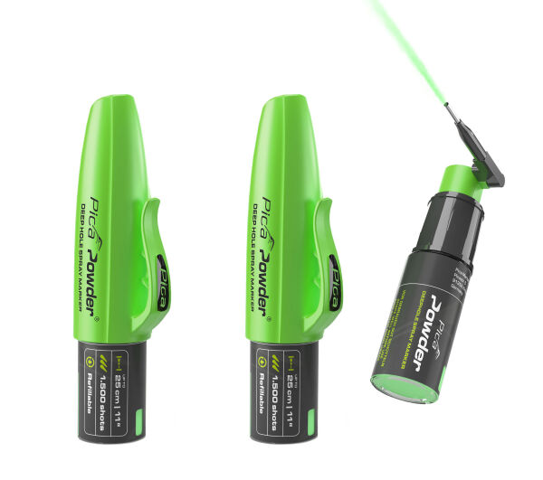 2 x Pica Powder Spraymarker Tieflochsprühmarker mit 360° Sprüharm