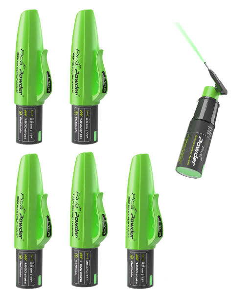 5 x Pica Powder Spraymarker Tieflochsprühmarker mit 360° Sprüharm