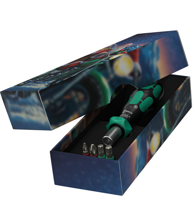 Wera 838 RA S/4 Ratschenschraubendreher mit 4 Bits Christmas 2025