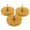 3 x Radierscheibe 85mm Gelb – Folienradierer mit 6mm Schaft Spar-Set