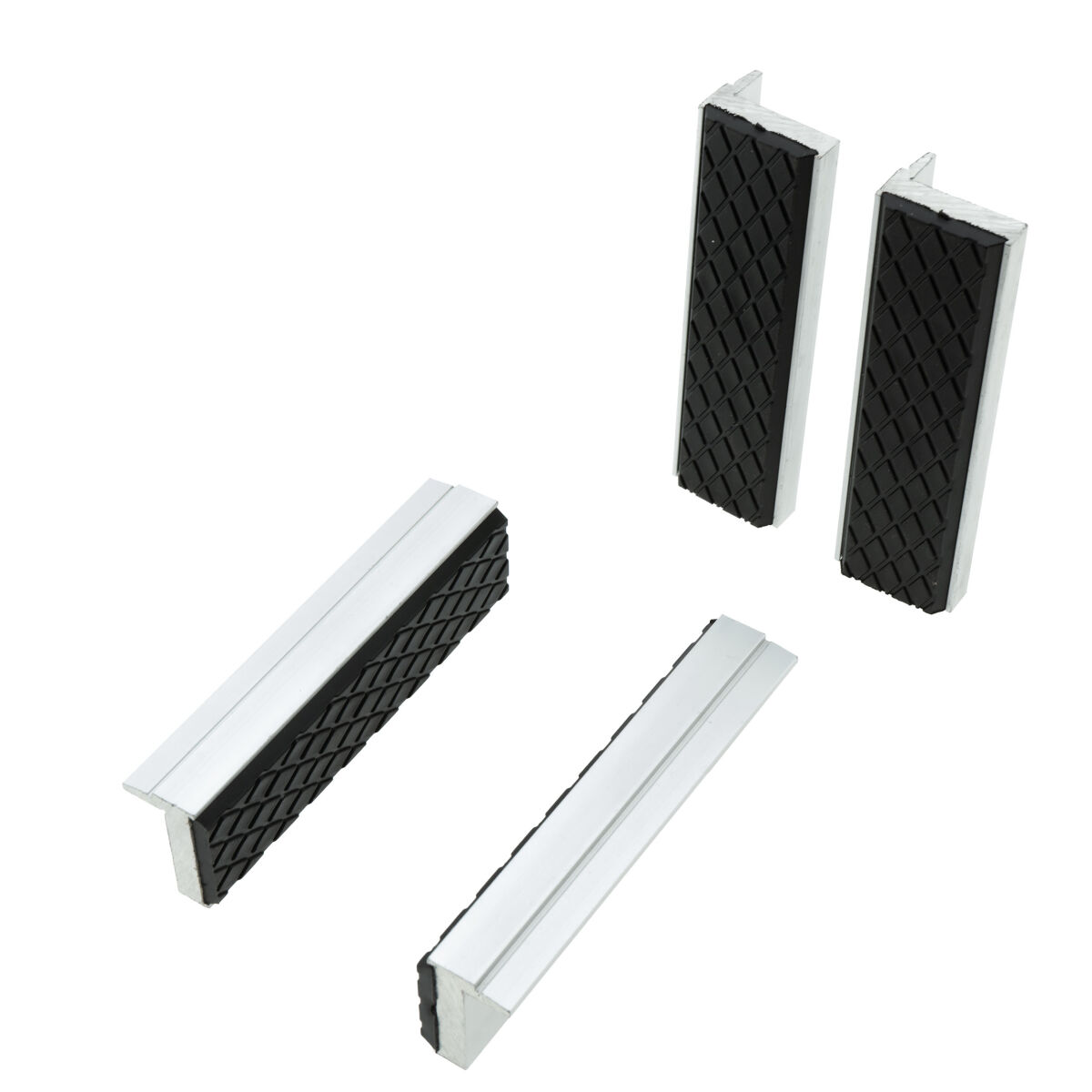 4 x Magnetische Schraubstock Schutzbacken 100mm gummiert
