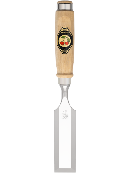 KIRSCHEN Stechbeitel mit Weißbuchenheft 40 mm Ulmer-Form 1001040 | Gravur möglich