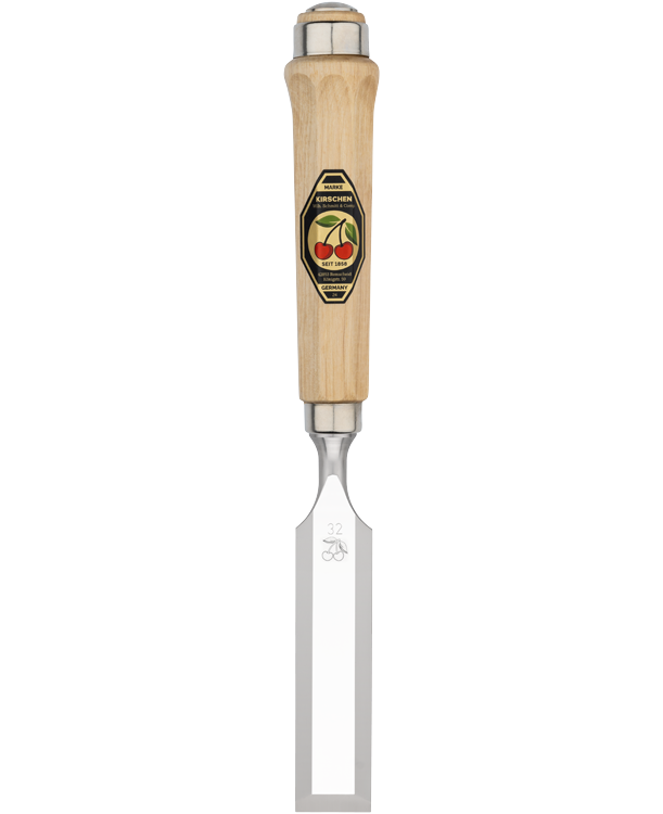 KIRSCHEN Stechbeitel mit Weißbuchenheft 32 mm Achtkantform 1002032 | Gravur möglich