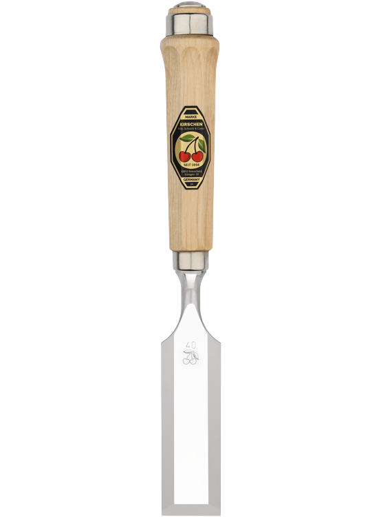 KIRSCHEN Stechbeitel mit Weißbuchenheft 40 mm Achtkantform 1002040 | Gravur möglich