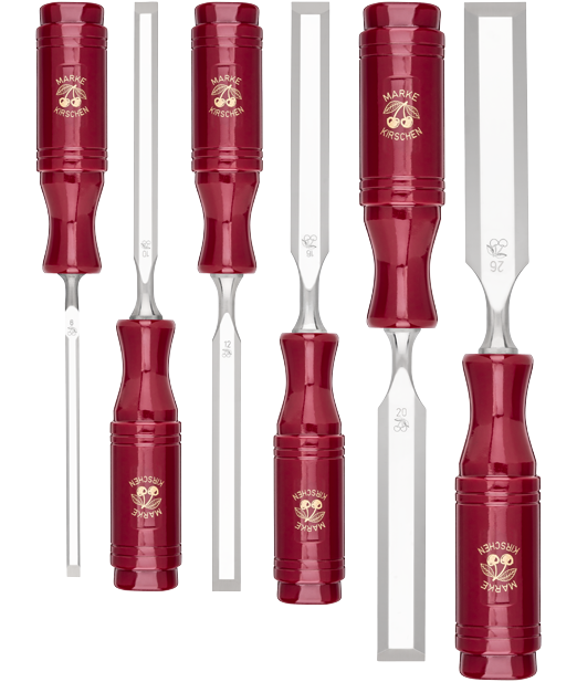 KIRSCHEN Stechbeitelsatz 6-tlg. 6-10-12-16-20-26 mm mit Kunststoffheft 1113000