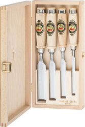 KIRSCHEN Stechbeitelsatz im Holzkasten 4-tlg. mit...