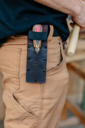 KIRSCHEN W.I.N.A.C. Kurzbeitel in Lederholster 35 mm mit Skateboardheft 1155000 | Gravur möglich