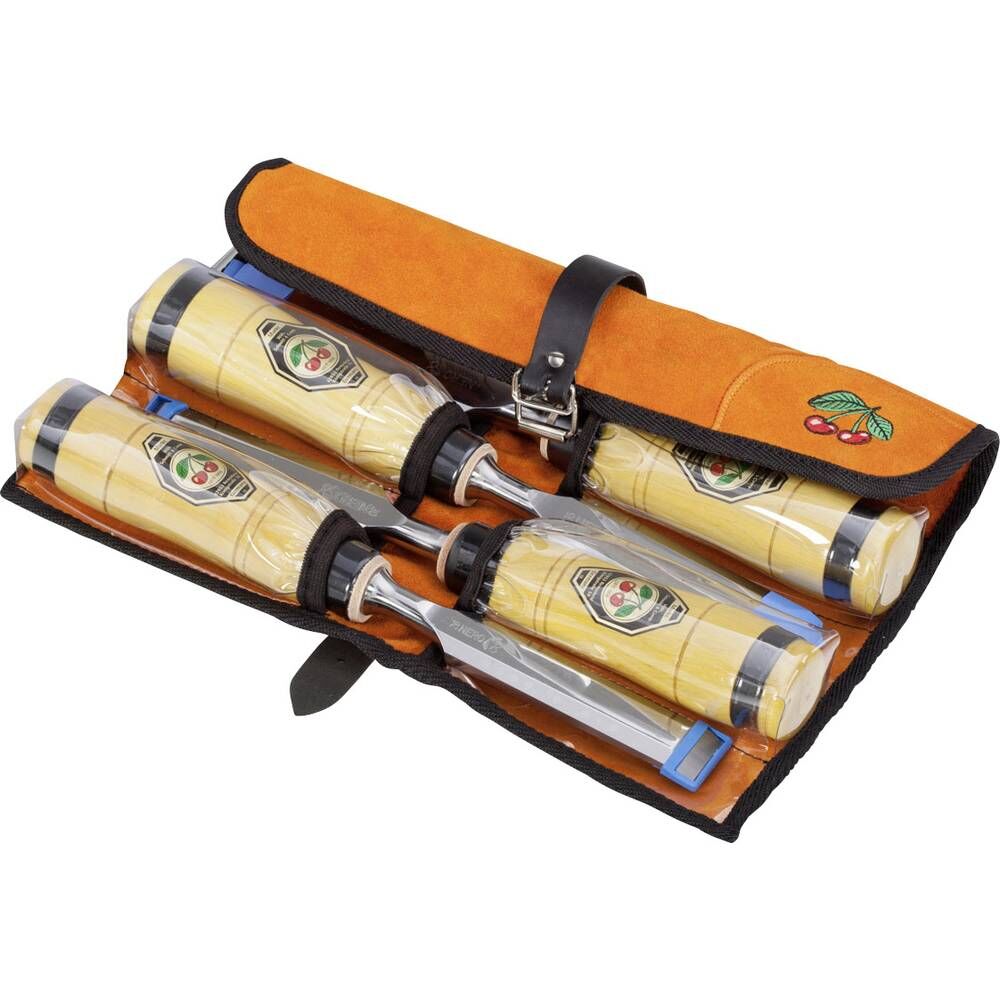 KIRSCHEN Zimmermannsbeitelsatz in Ledertasche 4-tlg. 26-30-35-40 mm 1958000