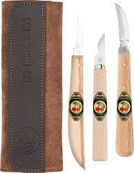 KIRSCHEN Schnitzmessersatz in Ledertasche 3-tlg. 3307000