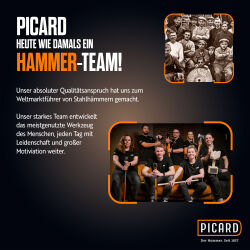 PICARD Pink Edition Set Latthammer geraut + Schlosserhammer + Fäustel | Gravur möglich