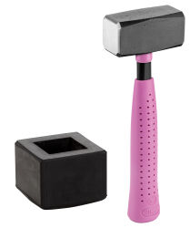 PICARD Pink Edition Set Latthammer geraut + Schlosserhammer + Fäustel | Gravur möglich