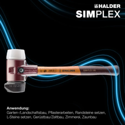 HALDER SIMPLEX Plusbox Standfuß Ø 80 mm Superplastik / Gummi + Cuttermesser