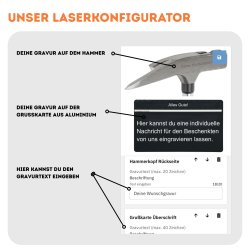 PICARD Geschenkbox Pinker Latthammer 626M mit Gravur | Exklusives Handwerker Geschenk zu Weihnachten, Geburtstag & Jubiläum