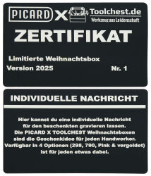 PICARD Geschenkbox Pinker Latthammer 626M mit Gravur | Exklusives Handwerker Geschenk zu Weihnachten, Geburtstag & Jubiläum