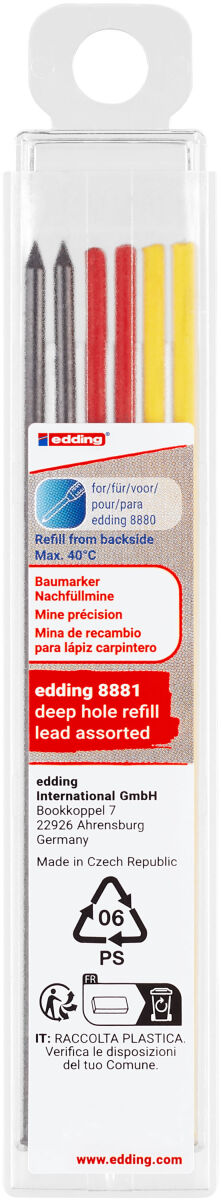 edding 8881 Baumarker Nachfüllminen 6er Set 3-Farbig