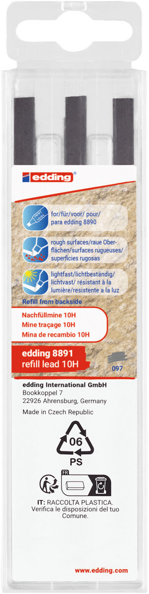edding 8891 Nachfüllmine 10H 6er-Set