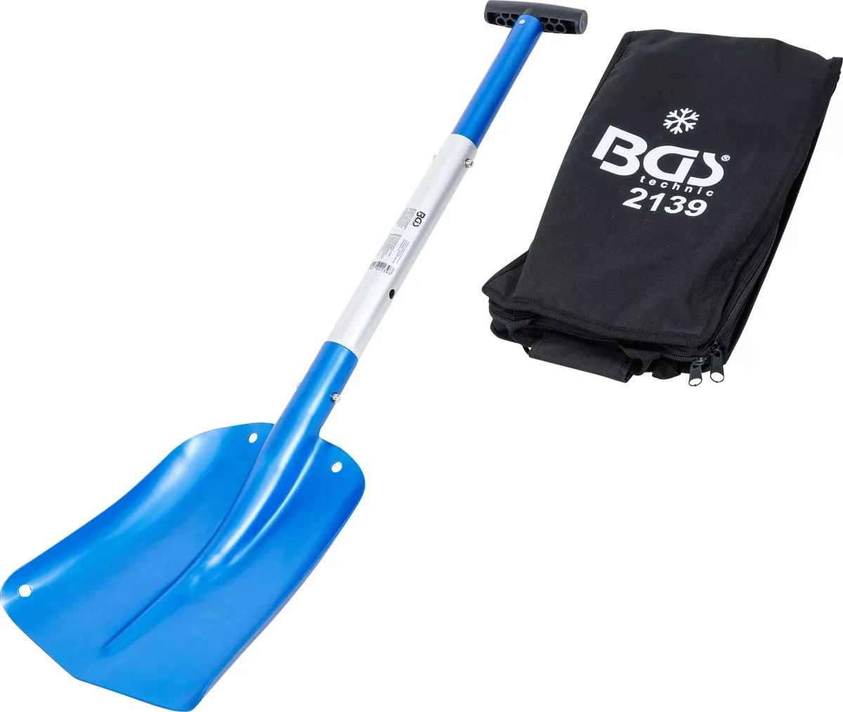 BGS Aluminium Schneeschaufel mit steckbarem Schnellverschluss-Stiel