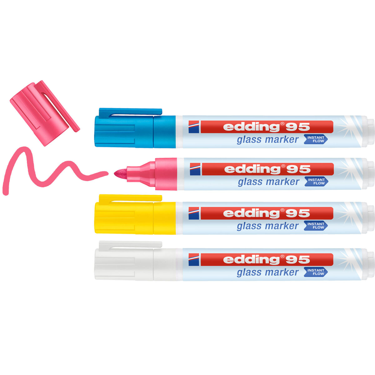 edding 95 Glasmarker sortiert hell 4St Set