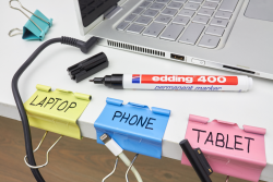 5 x edding 400 Permanentmarker Schwarz im Set