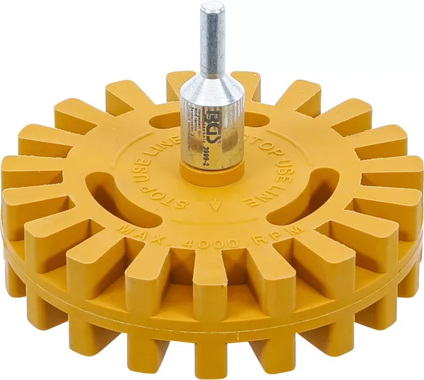 BGS 3999-2 Folienradierer mit Lamellen – Aufkleberentferner Ø 100 mm