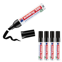 5 x edding 500 Permanentmarker schwarz im Set