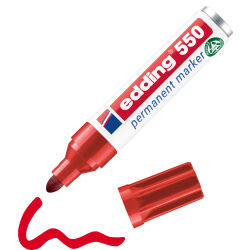 5 x edding 550 Permanentmarker rot im Set