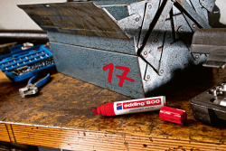 5 x edding 800 Permanentmarker Schwarz im Set