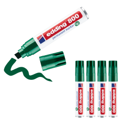 5 x edding 800 Permanentmarker grün im Set