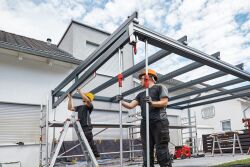 BESSEY Montageset 1 - 2x Deckenstütze STE55 40-55cm + 2x Stativ STE-KBS + 2x Deckenstativ STE-DS STE55-SET