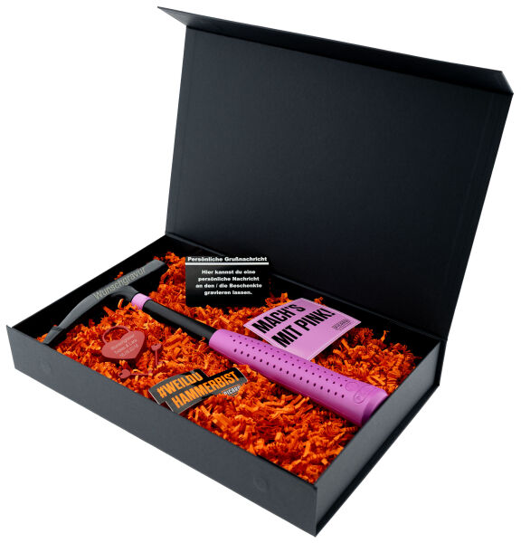 PICARD Geschenkbox Valentinstag Latthammer Pink Edition + Liebesschloss mit Gravur