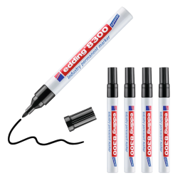 5 x edding 8300 Industrie Permanentmarker schwarz im Set