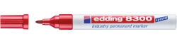 5 x edding 8300 Industrie Permanentmarker rot im Set