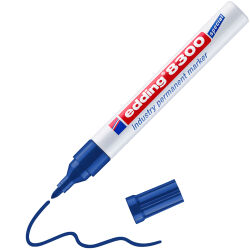 5 x edding 8300 Industrie Permanentmarker blau im Set