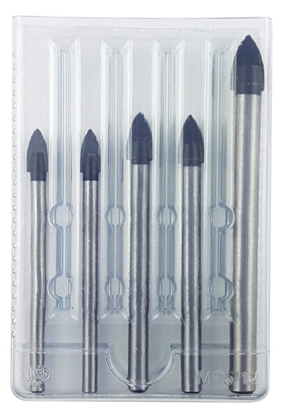 Projahn Crystal Glas- und Fliesenbohrer Satz 5-tlg 2x 6mm + 2x 8mm + 1x 10mm