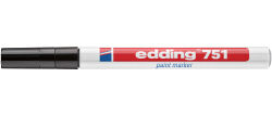 5 x edding 751 Lackmarker Schwarz im Set